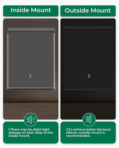 Allesin Motorized Blinds with Remote | Automatic Blackout Roller Shades, Easy Install & Smart Control Electric Blinds for Home Office, Living Room (Gray 27" W x 72" H)