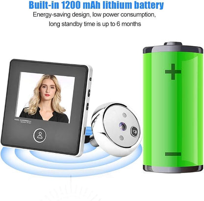 Sonew Digital Door Viewer, 3 inches TFT LCD Screen HD Smart Peephole Visual Doorbell with 1MP IR Night Vision Camera, Easy to Use, for Home Security (2)