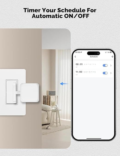 Bluetooth Switch Fingerbot 3nd Generation, Smart Button Pusher,Automatic Light Switch, Timer and APP Control, Add Tuya Bluetooth Hub Make it Compatible with Alexa.
