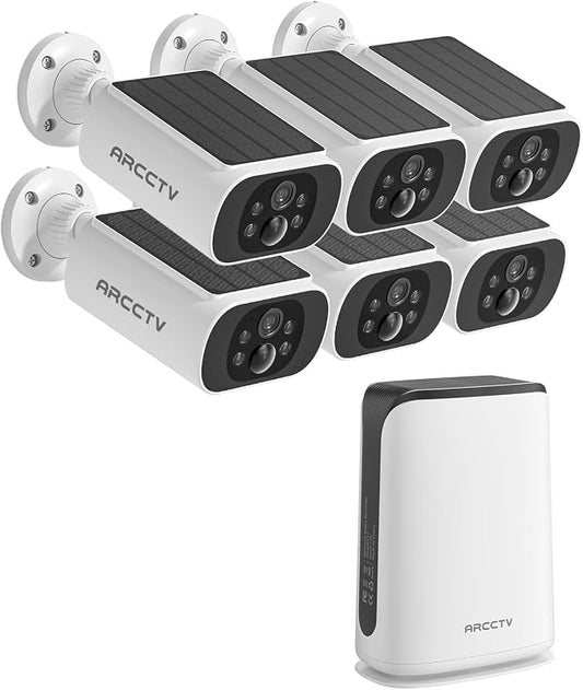 ARCCTV Solar Security Camera Outdoor Wireless with NVR Base Station