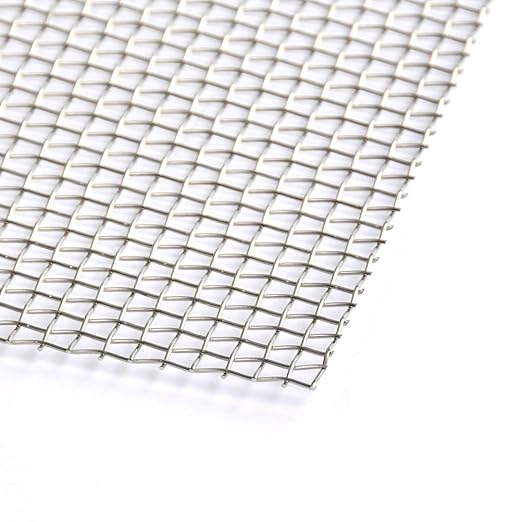 TIMESETL 3 Pcs Stainless Steel Woven Wire 5 Mesh - 12" x 8"(30x21cm) Metal Security Guard Garden Screen Cabinets Mesh