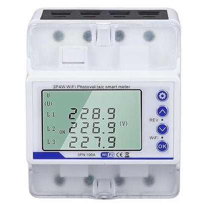 WiFi Circuit Breaker 3-Phase Rgy Meter or with LCD Display - 60-300V 00A Rectional Switch