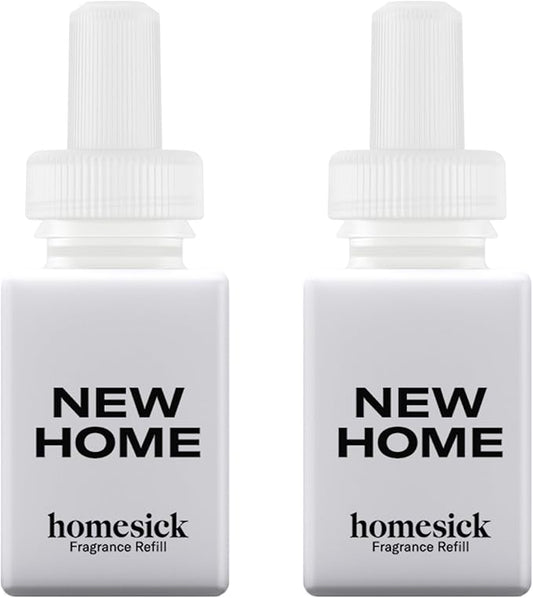 Pura & Homesick Home Scent Refill - Smart Home Air Diffuser Fragrance - Long-Lasting Luxury Scent per Refill - Clean Diffuser Fragrance - Household Essential - 2 Pack, New Home
