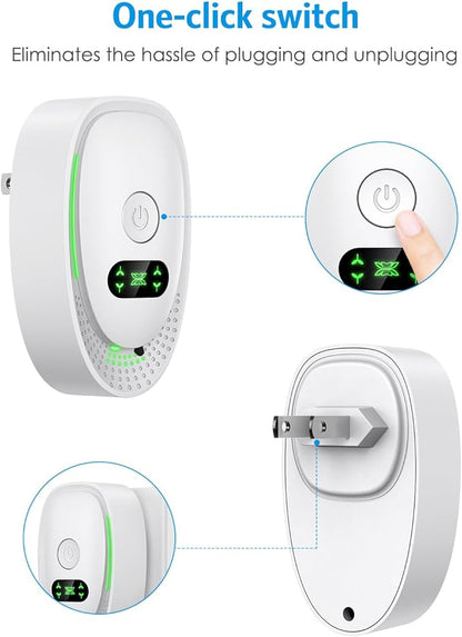 AMIR 4-Pack Plug in Air Ionizer & Air Purifier - Quiet Negative Ion Technology, Mini Portable Air Freshener for Home, Office, Bedroom, Kitchen, Bathroom