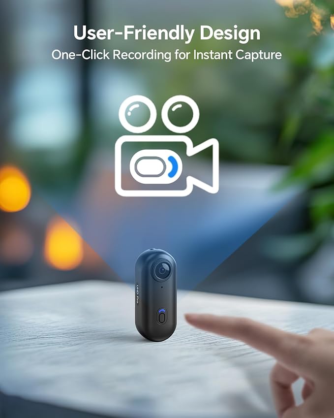 BOBLOV W4 Mini Body Camera, Wearable Camera with 360°Rotatable Clip & Magnetic Clip, 120 Minutes for 1080P Recording, Easy to Use for Lecture, Traveling, Pet Walking and Outdoors Activities (64GB)
