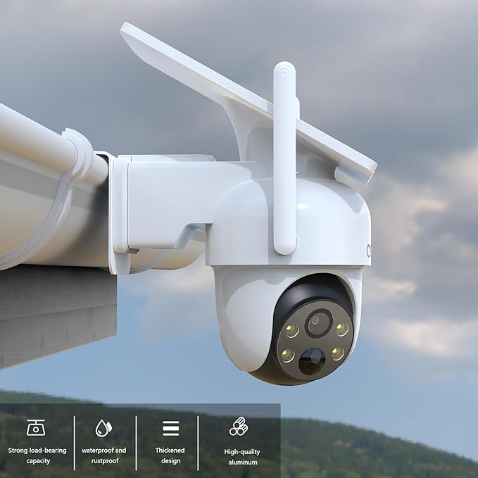 Gutter Mount for AOSU Solar Security Cameras Outdoor Wireless(SolarCam D1 Classic) and ANSQUE Security Cameras Wireless Outdoor (GU01/SA01)（2pack,White）