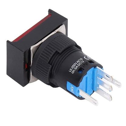 Push Button Switch 16mm Self Locking Design (Red)