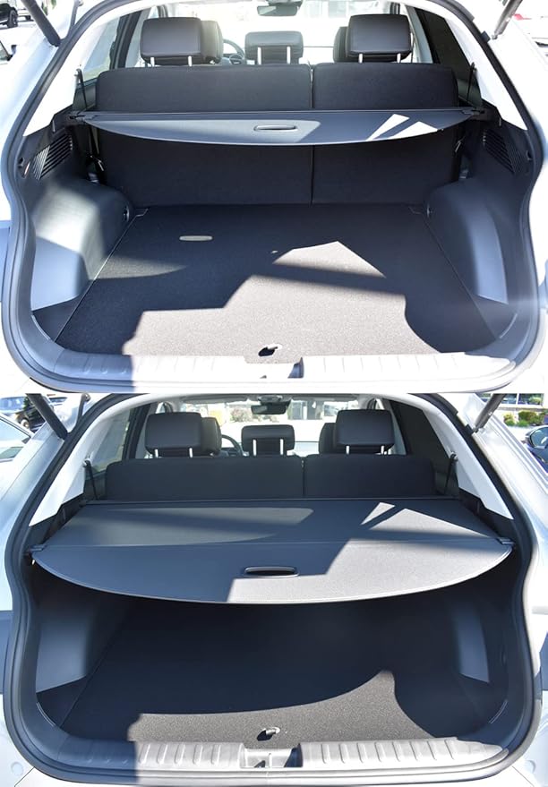 Compatible with 2026-2022 Hyundai IONIQ 5 Rear Cargo Security Shade Cover Black Privacy Screen Retractable Rear Storage Waterproof Cargo Cover Luggage Security Shield Shade