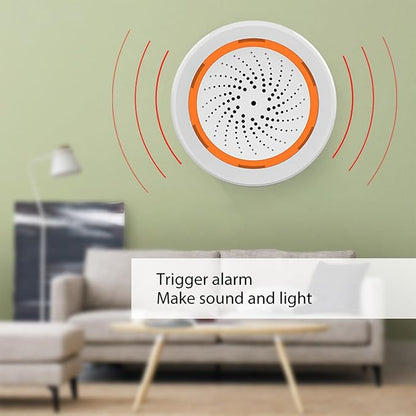 Zigbee Smart Siren Alarm: Wireless Alarm for Security & Automation, App Control, Strobe Flash 100dB Siren, Tuya Zigbee Hub Required, Compatible with Alexa & Google Home