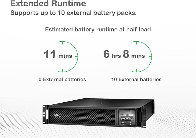 APC Smart-Ups SRT 3000Va Rm 120V, Black