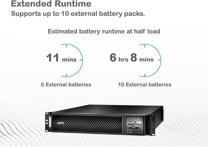 APC Smart-Ups SRT 3000Va Rm 120V, Black