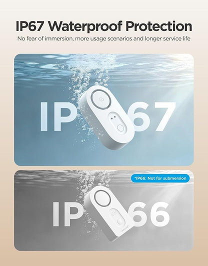 GoveeLife Upgraded Smart Water Leak Detector 1s with 1804 ft Ultra-Long Range, WiFi Water Sensor with SMS/Email/APP Push and Sound Alarm,5-Year Battery Life, 1 Pack, Suit for Home, Basement, Kitchen