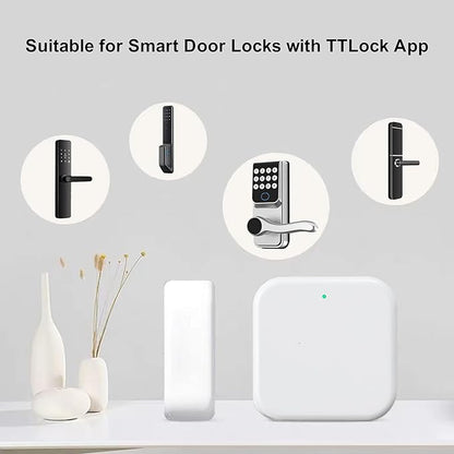 Smart Lock Wi-FI Gateway,Remote Access Hub for Smart Door Lock,Works with TTLock App & Alexa (Model G2, Supports 2.4G Wi-Fi Only)