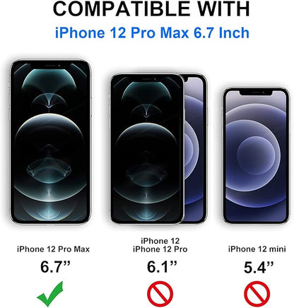 Fotbor for iPhone 12 Pro Max Privacy Screen Protector, Privacy Screen Protector for iPhone 12 Pro Max [2X Anti-Spy] Shatterproof 9H Tempered Glass Film for Apple iPhone 12 Pro Max 6.7" (2 PACK)