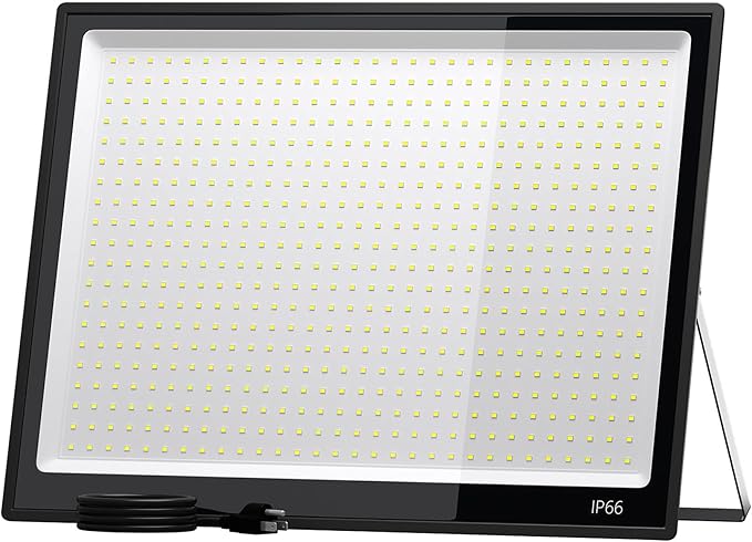 XXBSAZ 500W LED Flood Light 75000LM, Commercial Outdoor Stadium Light, IP66 Waterproof, High Mast Parking Lot Lighting, 5000K Daylight, AC85-277V