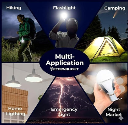 Original Defense EternaLight Rechargeable LED Bulbs (1 Count) - Emergency Light Bulbs with Battery Backup for Power Outages, Home, Camping, and Outdoor Activities - Solar Powered