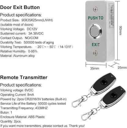 Premium Smart APP Unlocking Access Control System Kit, Simplified Wiring Door Lock Set, with Remote Controllers / 380lbs Magnetic Lock/DC 12V Power Adapter, Lock Delay Time Adjustable