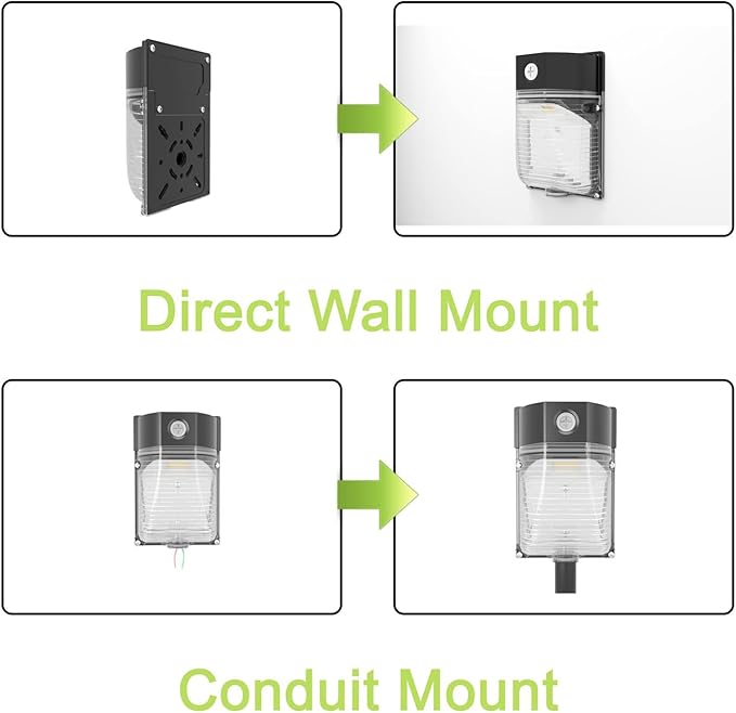 YXL 4PACK 30W 3600LM LED Wall Pack Lights with Dusk to Dawn Photocell, AC100-277V 5000K Wall Pack Lights Outdoor Led, IP65 Waterproof, ETL Listed, for Porch Garden Garage Warehouse Security Lighting