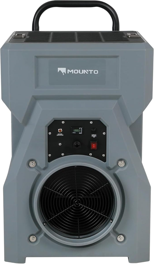 MOUNTO 1000cfm Portable Industrial Air Purifier Negative Air Scrubber - Powerful 1HP Motor, True HEPA Filter, 2-Speed, Handle and wheels 3-Year Warranty