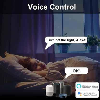 XENON Smart Plug Power Strip，Surge Protector with 4 Individually Controlled Smart Outlets, Voice Control,4 USBs (incl. 20W USB-C), Compatible with Alexa and Google Home,5Ft Extension Cord
