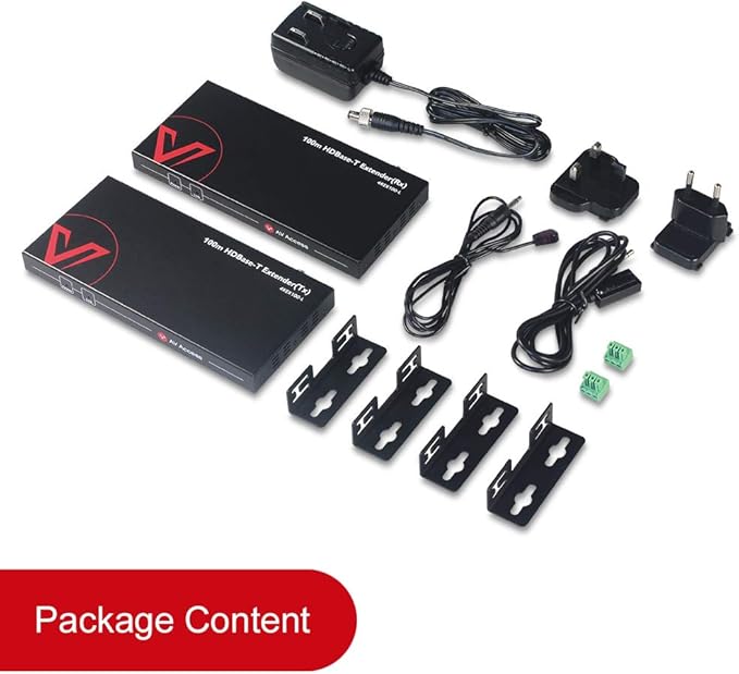 AV Access HDBaseT HDMI Extender 100m/330ft, 4K@60Hz, PoE, IR, RS232, Ethernet Over Cat Cable for TV, Projector, Conference Room, Digital Signage (4KEX100-L)