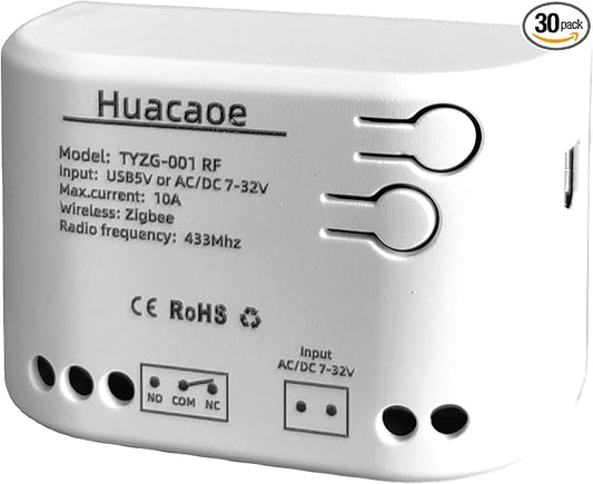 Smart Relay Module,Zigbee WiFi Wireless Garage Door Opener,1CH DC 7-32V/USB 5V Remote Control,Dry Contact Momentry Switch,Compatible with Alexa and Google Home