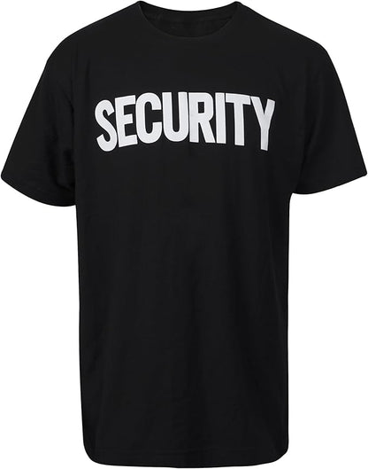 Security Shirt | Printed on Front/Back | Guard T-Shirt 2 Sided Print | Event Staff Safety Tee