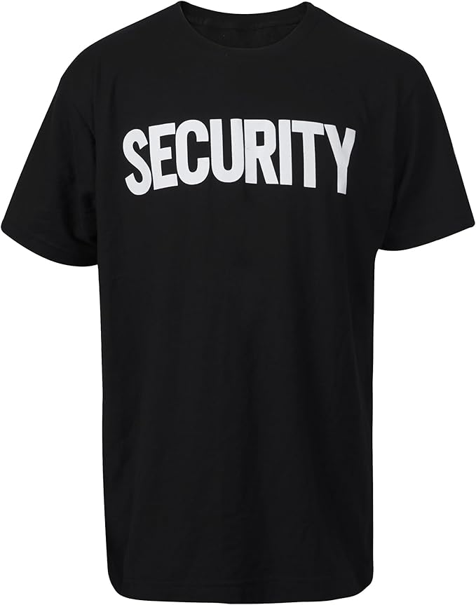 Security Shirt | Printed on Front/Back | Guard T-Shirt 2 Sided Print | Event Staff Safety Tee