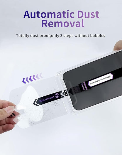 2 Pack for iPhone 16 Pro Max Privacy Screen Protector Tempered Glass for iPhone16ProMax 6.9inch [Auto-Installation] Anti-Spy Private Glass Film No Bubble 9H Hardness Anti-Scratch HD