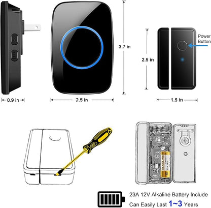 FullHouse Door Chime When Door Opens, Wireless Door Sensor Entry Alarm