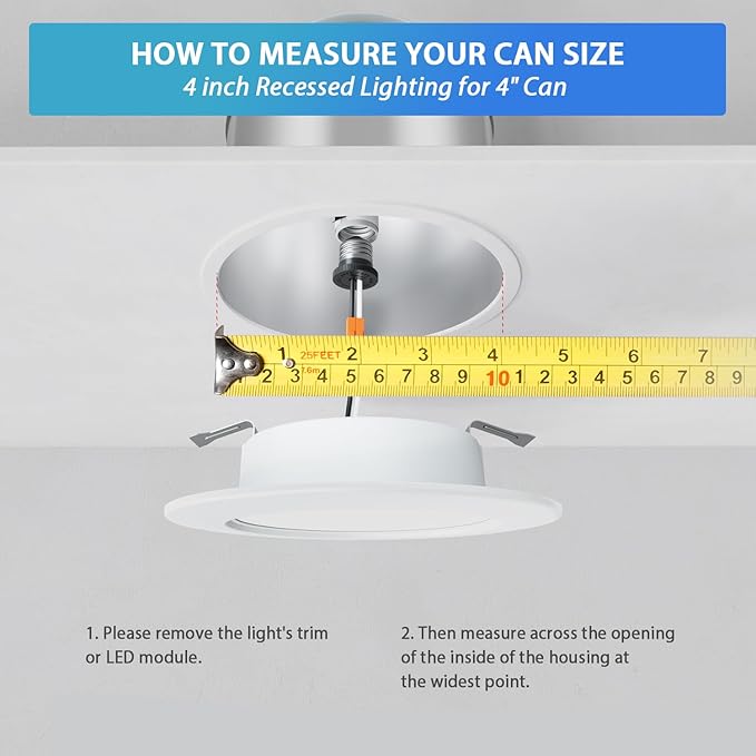 LVWIT 4 Inch LED Recessed Light, Recessed Can Lights Color Selectable 2700/3000/4000/5000/6000K 5CCT, 7W 700LM, Dimmable LED Can Lights with E26 Conversion Kit,Suitable for 4inch Can,48 Pack