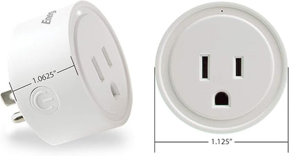 Energizer Connect Smart WiFi Plug, Mobile Connect App Enabled, Voice Controlled, Alexa, Echo, Siri, Hey Google Enabled, No Hub Required, Mini Outlet 15-Watt, 2.4GHz, ETL & FCC Certified