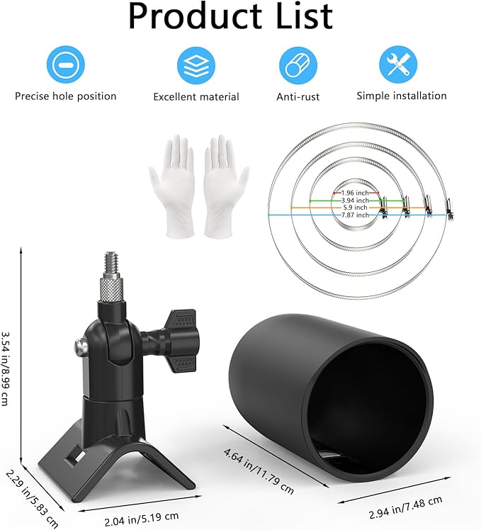 Pole Mounting Bracket & Silicone Skin Cover for TP-Link Tapo MagCam 2024 PCMag(Tapo C425) and Tapo SolarCam 2K Security Cameras