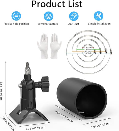 Pole Mounting Bracket & Silicone Skin Cover for TP-Link Tapo MagCam 2024 PCMag(Tapo C425) and Tapo SolarCam 2K Security Cameras