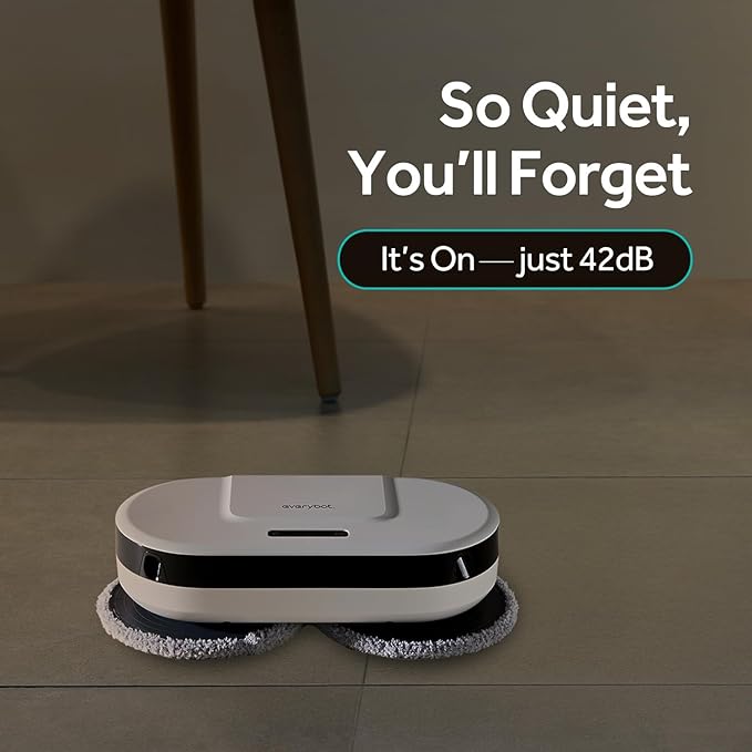 EVERYBOT EDEG2 Robot Mop Cleaner for Hard Floors, Dual Spin Powerful Mopping Removes Dust & Stains, Quiet Fast Cleaning, Slim Design for Under Furniture, Remote Control Included (No Wi-Fi/APP)