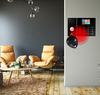 LWOHSI Alarm System for Home Security,Wireless Alarm System with Door Window/Motion Sensors,Loud Siren,GSM 4G /SMS/Tuya APP Alerts,Compatible with Alexa and Google,NO Monthly Fees (RFID)