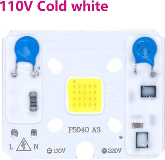 LED COB Chip Light 10W AC 110V AC220V No Need Driver Smart IC Bulb Lamp for DIY LED Floodlight Spotlight(110V Warmwhite)