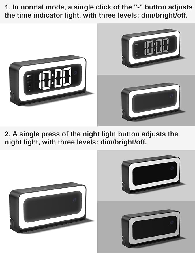 Clock Camera 2K,5G&2.4G WiFi Indoor Security Camera,Cameras for Home Security,3 in 1 Indoor Camera with Alarm,Full Color Night Vision,Local Storage
