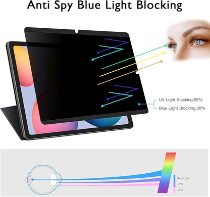 FILMEXT Magnetic Privacy Screen for Samsung Galaxy Tab S6 Lite (10.4 Inch, 2022/2020 Model),Anti Spy Anti Glare Anti Blue Light Eye Protection Matte Anti-Peeping Screen Filter-1Pack