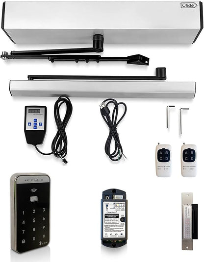 Olideauto Smart Home Door Opener WiFi Phone APP Remote Control Automatic Swing Door,Compatible with Alexa,Google Home,Voice Control Access with Wireless Access Keypad,Electric Strike,Receiver