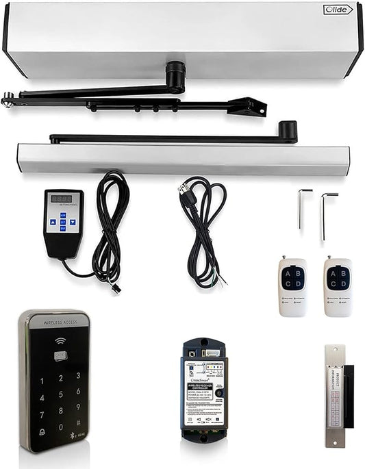 Olideauto Smart Home Door Opener WiFi Phone APP Remote Control Automatic Swing Door,Compatible with Alexa,Google Home,Voice Control Access with Wireless Access Keypad,Electric Strike,Receiver