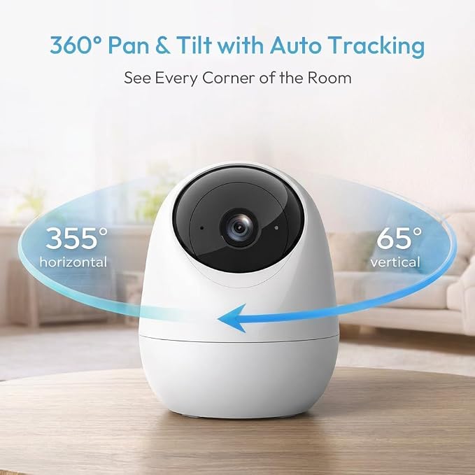 Rraycom 2Pack Indoor Security Camera 5G/2.4 GHz Wi-Fi, Baby & Pet Monitor