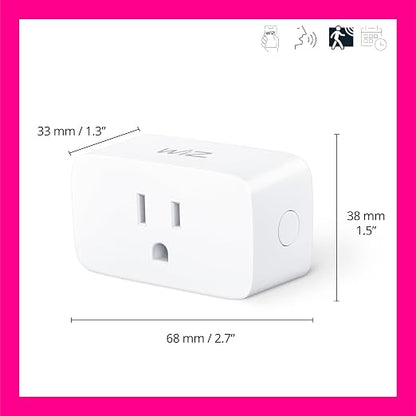 WiZ Smart Plug- Sunset to Sunrise Automation + Motion Detection + Control with Voice or App, Compatible with Alexa, Google Home, and HomeKit - WiFi Wall Outlet - 4 Pack