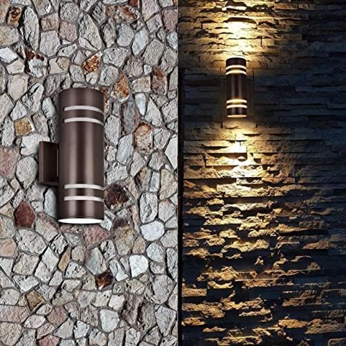 rosykite Cylinder Outdoor Wall Lights Exterior, 13 Inch Oil Bronze Sconce