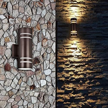 rosykite Cylinder Outdoor Wall Lights Exterior, 13 Inch Oil Bronze Sconce