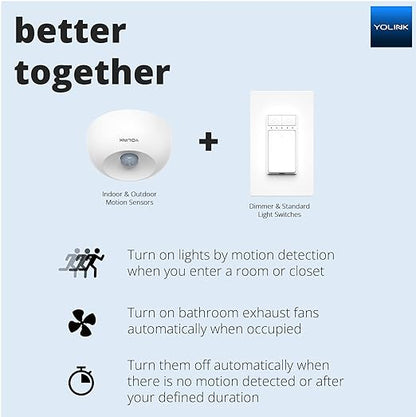 YoLink Smart Dimmer Switch, Alexa, Google, IFTTT Integration, Neutral Wire & YoLink Hub is Included
