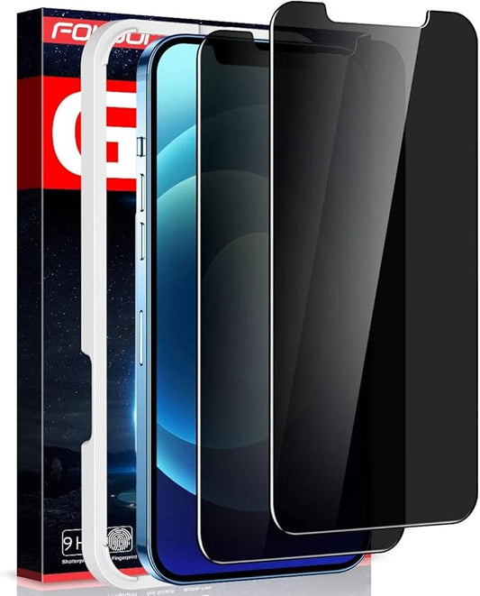 Fotbor for iPhone 12 Pro Max Privacy Screen Protector, Privacy Screen Protector for iPhone 12 Pro Max [2X Anti-Spy] Shatterproof 9H Tempered Glass Film for Apple iPhone 12 Pro Max 6.7" (2 PACK)
