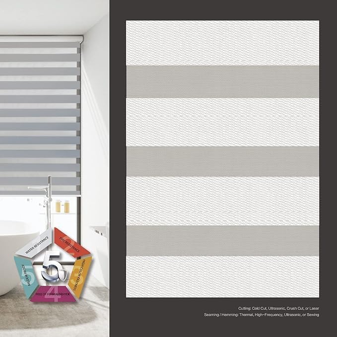 Light Filtering Motorized Zebra/Roller Shades – LightFiltering-Prado SC-TB6 Series Smart Remote Control Window Blinds