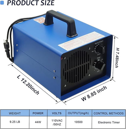 0zone Generator, 3500 Sq/Ft 0zone Machine Ionizer for Industrial, Commercial, Home, Car, Basement