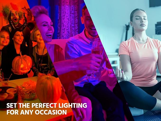 Monoprice Stitch Smart Wi‑Fi RGBCW Light Bulb, 8W, 650 Lumens, BR30, Compatible with Google Voice Control Assistant